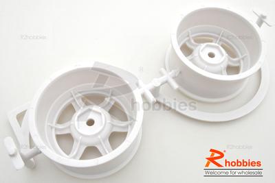 1/10 RC Car 6 Spoke Metallic Plate Wheel Sports 26mm 2pcs