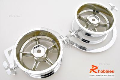 1/10 RC Car 5 Spoke Metallic Plate Wheel Sports 26mm 2pcs