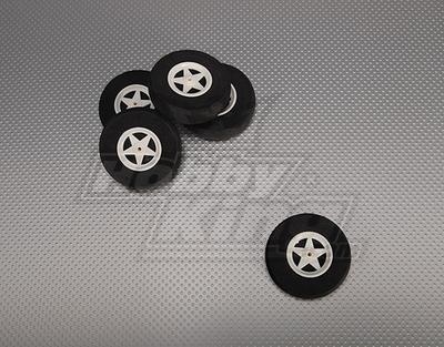 5 Spoke Wheels Shock Absorbing D65xH18mm (5pcs/bag)