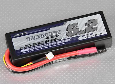 Turnigy 5200mAh 2S 30C Hard-Case Car Lipo Pack (ROAR APPROVED)