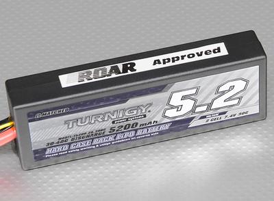 Turnigy 5200mAh 2S 30C Hard-Case Car Lipo Pack (ROAR APPROVED)