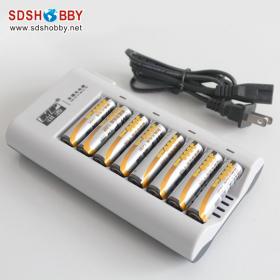 Best Seller MP808 8-Slot Charger with 8pcs*3000mAh AA Battery