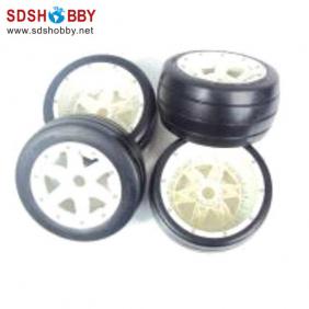 Baja 5B Slick Tire with High Strength Nylon Wheel Hub*4pcs/Set for 1/5 Scale Gasoline Car