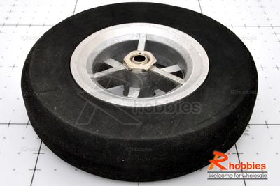 Î¦124X30mm Aluminium Landing Wheel + Solid Sponge Tyre