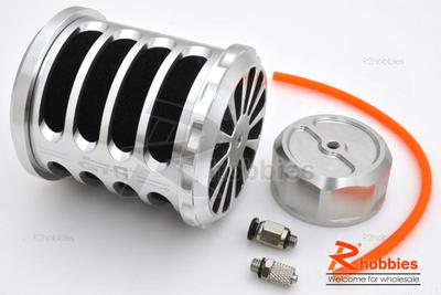 KM HPI Baja 5B 5T SS-Alloy Air Filter/Vented Fuel Cap Combo