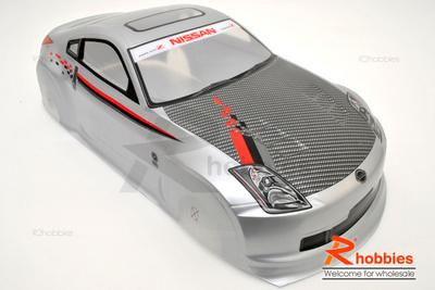 1/10 Nissan Fairlady Analog Painted RC Car Body (Grey)