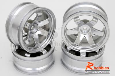 1/10 RC Car 6 Spoke 6mm Offset Drift 26mm Wheel Rim Set