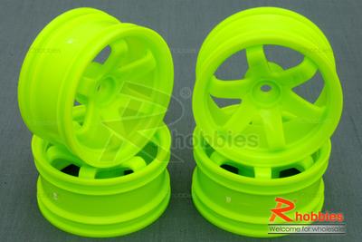 1/10 RC Car 6 Spoke 6mm Offset Drift 26mm Wheel Rim Set