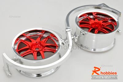 1/10 RC Car 10 Spoke Metallic Plate Wheel Sports 26mm 2pcs