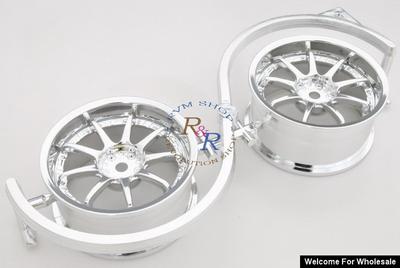 1/10 RC Car 9 Spoke Metallic Plate Wheel Sports 26mm 2pcs