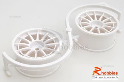 1/10 RC Car 12 Spoke Metallic Plate Wheel Sports 26mm 2pcs