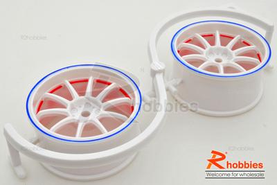 1/10 RC Car 12 Spoke Metallic Plate Wheel Sports 26mm 2pcs