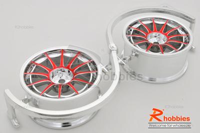 1/10 RC Car 12 Spoke Metallic Plate Wheel Sports 26mm 2pcs