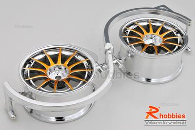 1/10 RC Car 12 Spoke Metallic Plate Wheel Sports 26mm 2pcs