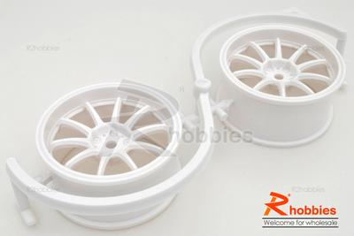 1/10 RC Car 10 Spoke Metallic Plate Wheel Sports 26mm 2pcs