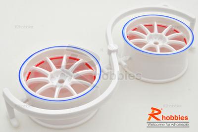 1/10 RC Car 10 Spoke Metallic Plate Wheel Sports 26mm 2pcs