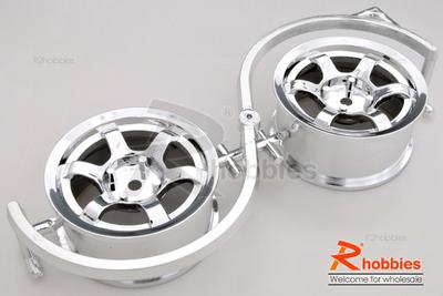 1/10 RC Car 6 Spoke Metallic Plate Wheel Sports 26mm 2pcs