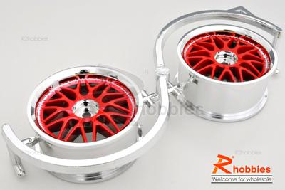 1/10 RC Car 20 Spoke Metallic Plate Wheel Sports 26mm 2pcs