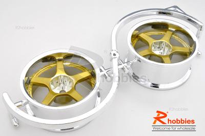 1/10 RC Car 5 Spoke Metallic Plate Wheel Sports 26mm 2pcs