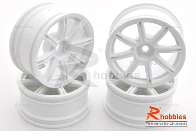 1/10 RC Car 8 Spoke 26mm Chrome Wheel (4pcs)