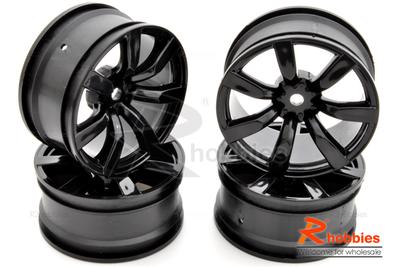 1/10 RC Car 7 Spoke 26mm Chrome Wheel (4pcs)