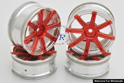 1/10 RC Car 8 Spoke 26mm Chrome Wheel (4pcs)