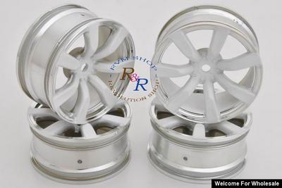 1/10 RC Car 7 Spoke 26mm Chrome Wheel (4pcs)