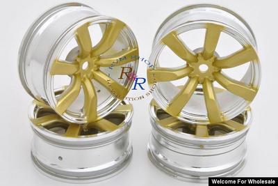 1/10 RC Car 7 Spoke 26mm Chrome Wheel (4pcs)