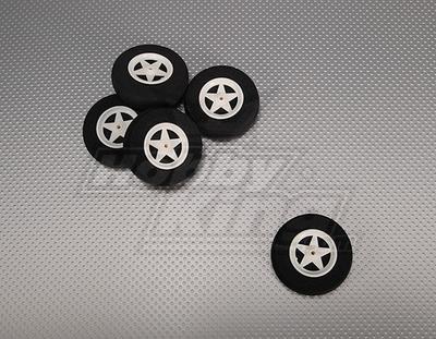 5 Spoke Wheel Shock Absorbing D60xH18mm (5pcs/bag)