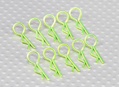 Small-ring 45 Deg Body Clips (Yellow) (10Pcs)