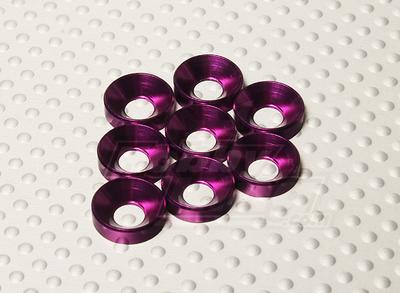 Purple Anodised Aluminum M5 Countersunk Washer (8pcs)