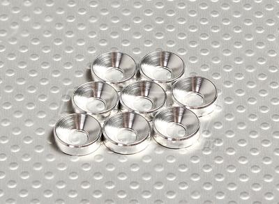 Sliver Anodised Aluminum M5 Countersunk Washer (8pcs)