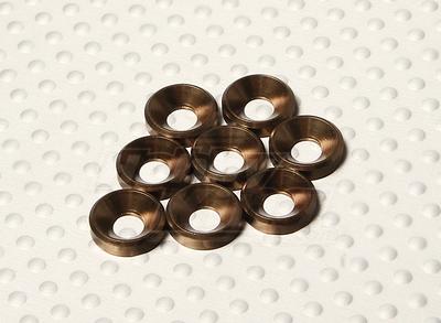 Titanium Color Anodised Aluminum M4 Countersunk Washer (8pcs)