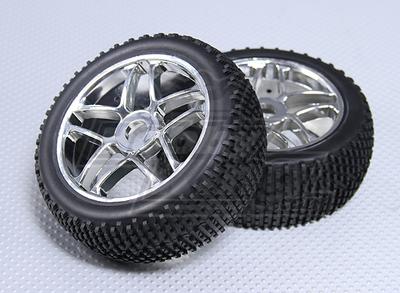 1/8 Buggy Wheel & Tyre 17mm Hex (2pc)