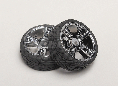 Tires set (on road) - Turnigy TR-V7 1/16 Brushless Drift Car w/Carbon Chassis