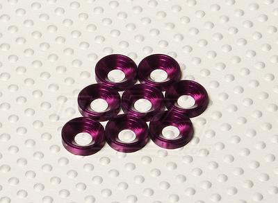 Purple Anodised Aluminum M4 Countersunk Washer (8pcs)