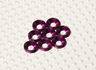 Purple Anodised Aluminum M3 Countersunk Washer (8pcs)