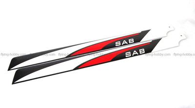 SAB Red/ White/ Black 620mm Main Blade - Hard 3D - New Design