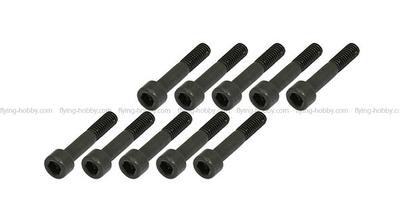 Semi-threaded Socket Head Cap Screw - Black (M3x16)x10pcs