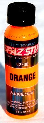 Spaz Stix Orange Fluorescent Airbrush Paint 2oz. SZX02200