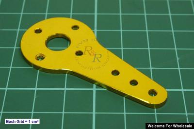 Aluminium Rhomb Horn Î¦27xL60x2mm (Single Arm, Triple Holes)