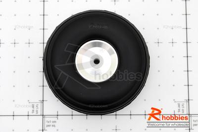 Î¦70 x H24.5 x Î¦4mm Aluminium Landing Wheel &amp; Rubber Tyre