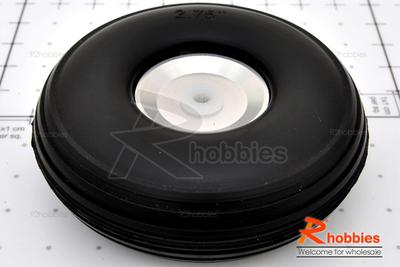 Î¦70 x H24.5 x Î¦4mm Aluminium Landing Wheel &amp; Rubber Tyre