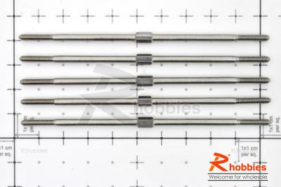 Î¦2.8 x L3.875"(100mm) Hexagon Stainless Steel Push Rod (5pcs/set)