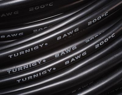 Turnigy Pure-Silicone Wire 8AWG (1mtr) BLACK