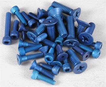 Associated Factory Team Screw Set Blue 10L30 ASC8470