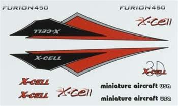 Miniature Aircraft Vinyl Canopy Decal Red Furion 450 MIN130-470