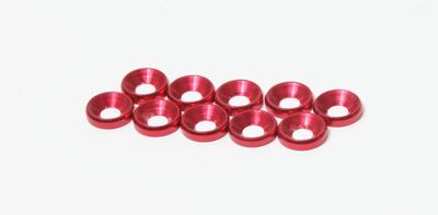 JQ Products M3 Countersunk Washer 10pcs (Red) JQPA030