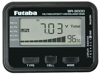 Futaba Battery Checker Li-Ion LiPo LiFe NiCd NiMH FUTBR-3000