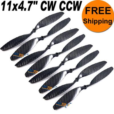 (4Pairs) 11x4.7" Carbon Fiber CW CCW Propellers